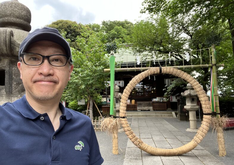 妊娠・安産祈願　七社神社、茅の輪がありました。